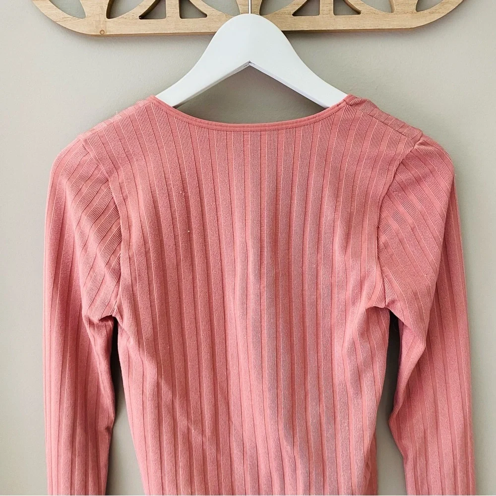 Free People Lucky You Layering Top Copper/Pink Sz M/L